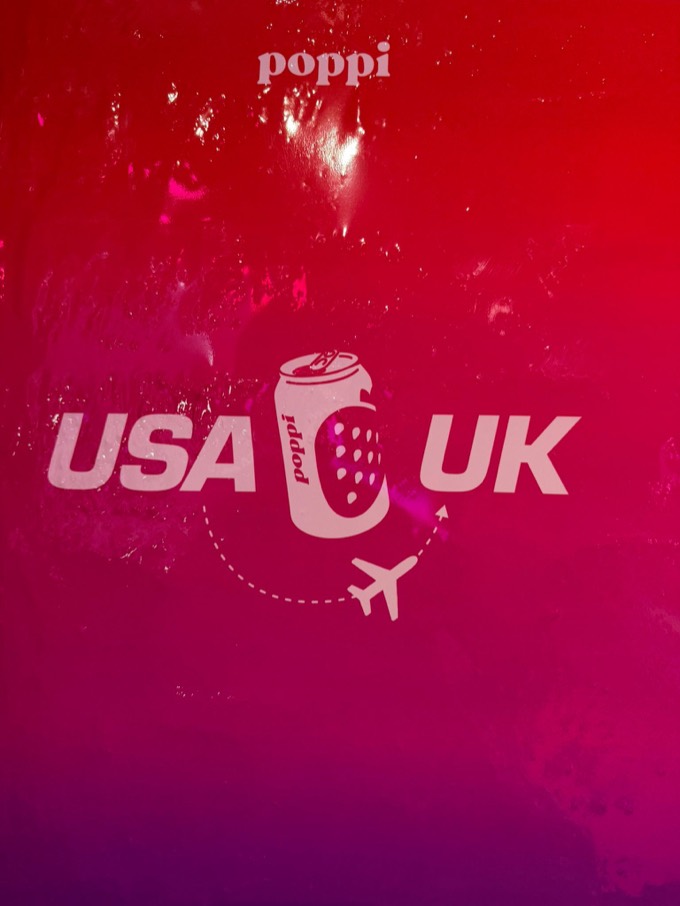 Poppi USA-to-UK launch artwork at the Club Poppi event