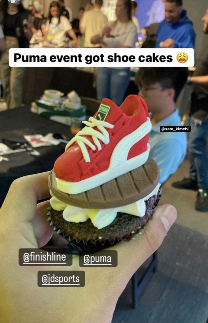 Puma sneaker cupcakes at the NYC launch event